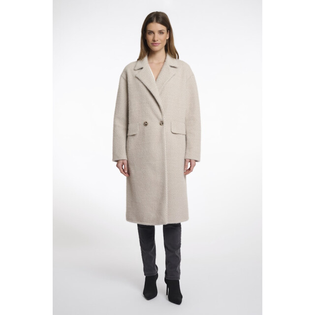 Rino & Pelle double breasted coat inge.7002511 pale birch frames 06118.829.0006 large