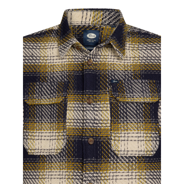Petrol Industries men shirt long sleeve check m-3050-sil405 5092 royal 05631.261.0076 large