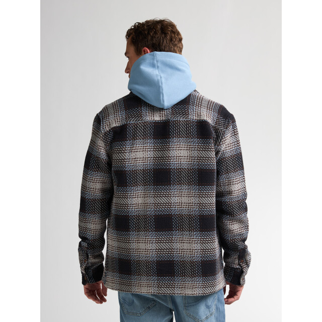Petrol Industries men shirt long sleeve check m-3050-sil405 9038 light grey melee 05631.910.0014 large