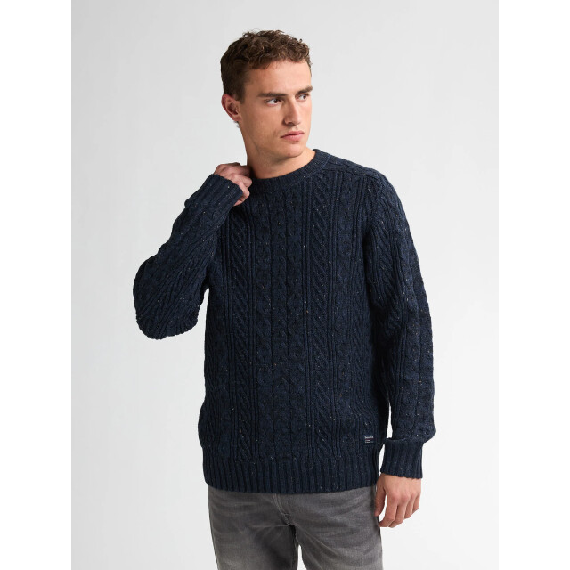 Petrol Industries Heren trui- m-3050-kwr247 5090 deep capri Petrol Sweater M 3050 KWR247 5090DeepCapri large