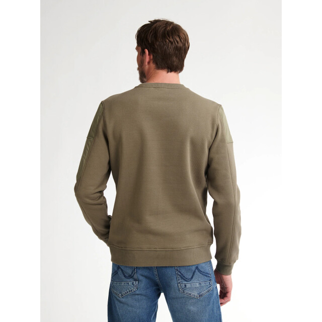Petrol Industries Heren trui- m-3050-swr322 6174 mossy stone Petrol Sweater M 3050 SWR322 6174MossyStone large