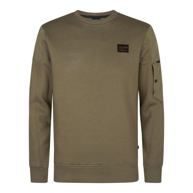 Petrol Industries Heren trui- m-3050-swr322 6174 mossy stone Petrol Sweater M 3050 SWR322 6174MossyStone large