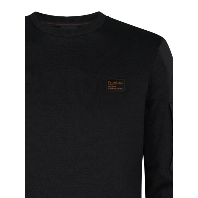 Petrol Industries Heren trui- m-3050-swr322 9111 black Petrol Sweater M 3050 SWR322 9111Black large