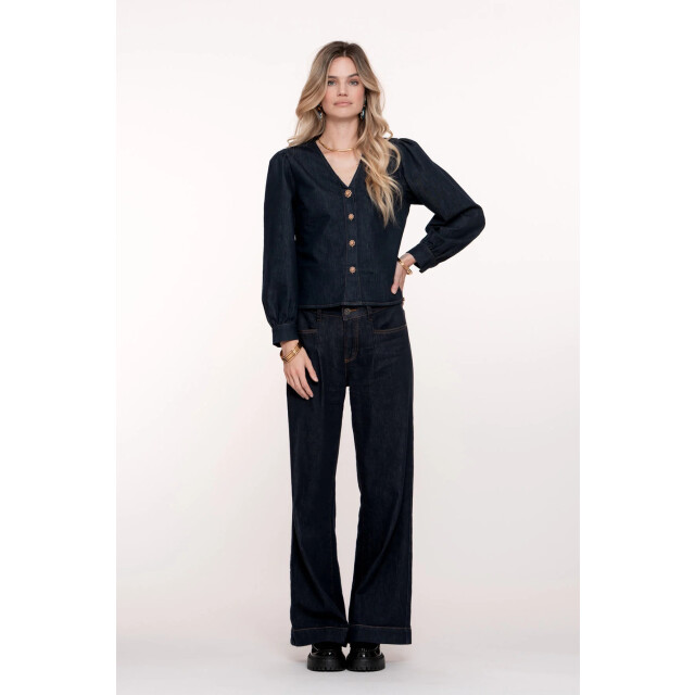 Geisha 53504-10 blouse denim 53504-10 Blouse denim large