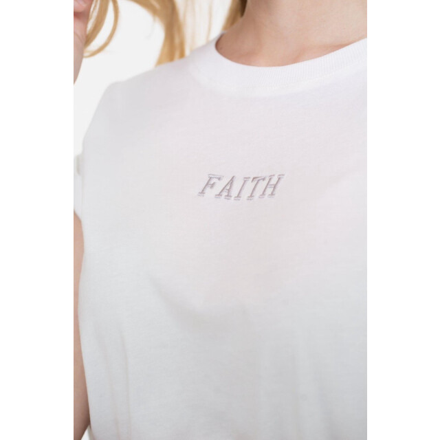 Geisha t-shirt embroidered word 52607-41 10 off-white/silver 06011.112.0181 large