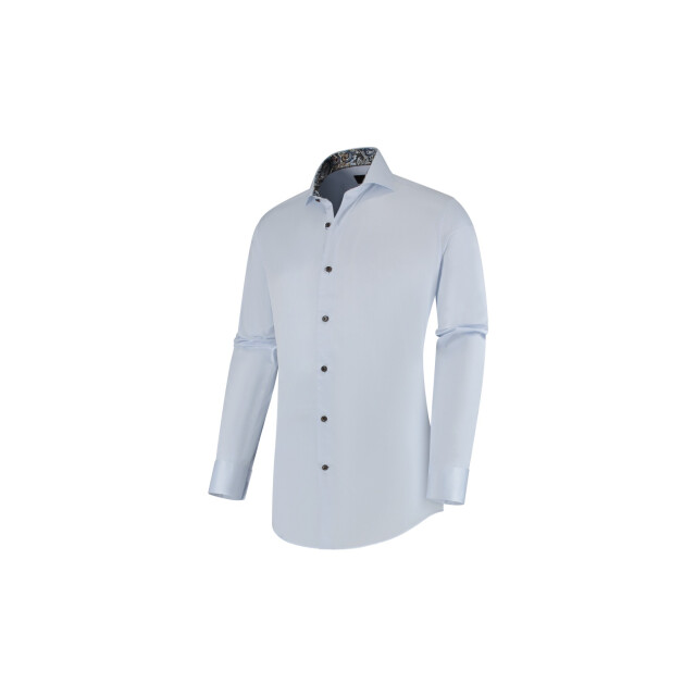 Circle of Gentlemen North effen overhemd met contrastdetails 100% co 244-20031-550- large
