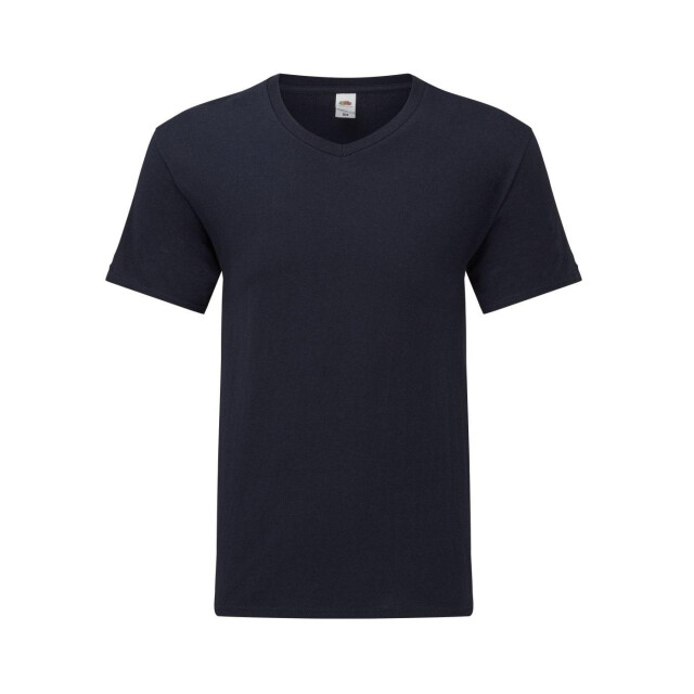 Fruit of the Loom Heren iconic 150 v hals t-shirt UTFK3357_darknavy large