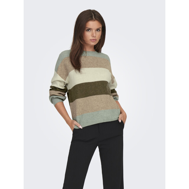 Only Onlatia l/s stripe pullover knt noo 15220044 large