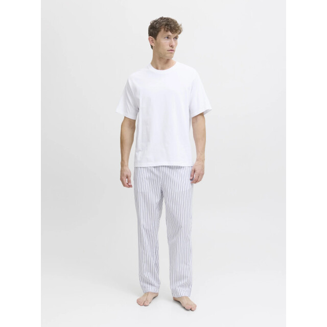 Jack & Jones Heren pyjama set lange pyjamabroek jacflorence gestreept 12282813-Bright White large