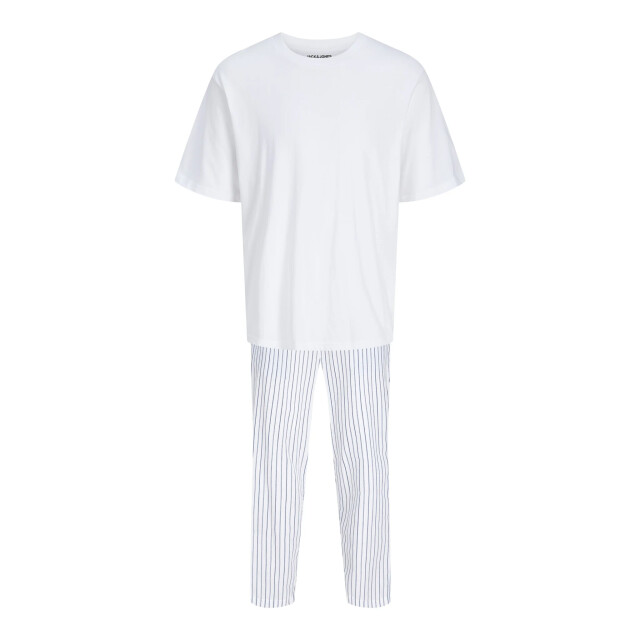 Jack & Jones Heren pyjama set lange pyjamabroek jacflorence gestreept 12282813-Bright White large