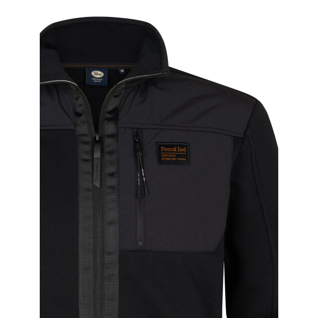 Petrol Industries men sweater collar zip m-3050-swc323 9111 deep black 05791.990.0017 large