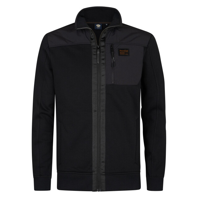 Petrol Industries men sweater collar zip m-3050-swc323 9111 deep black 05791.990.0017 large