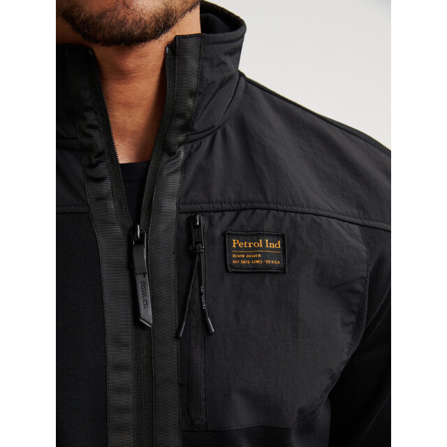 Petrol Industries men sweater collar zip m-3050-swc323 9111 deep black 05791.990.0017 large