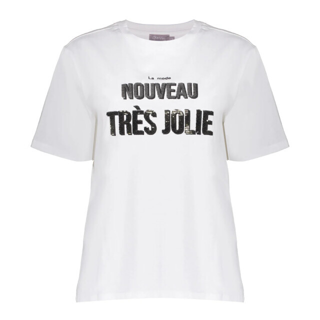 Geisha t-shirt nouveau 52609-41 10 off-white/sand 06011.112.0182 large