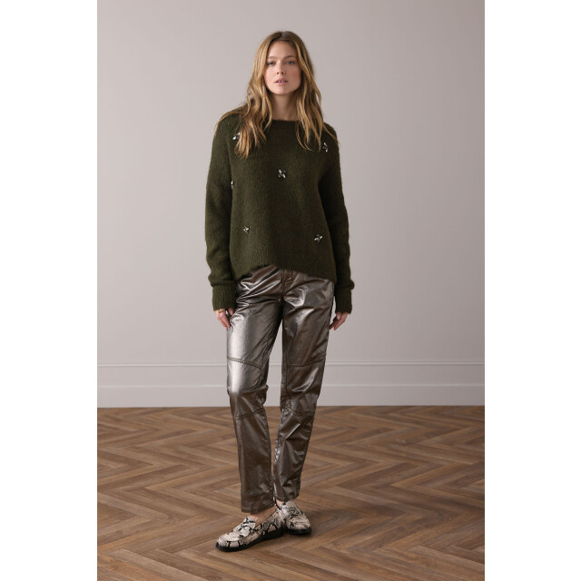 Summum 7s7944-7997 655 embellished sweater cozy melange knit dark camo 7s7944-7997 655 large