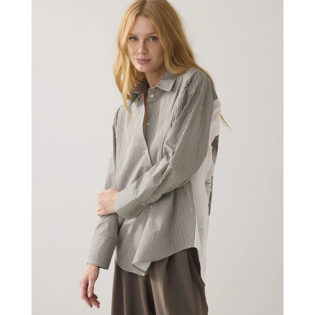 Summum 2s3347-12271 655 blouse big flower cotton dark camo 2s3347-12271 655 large