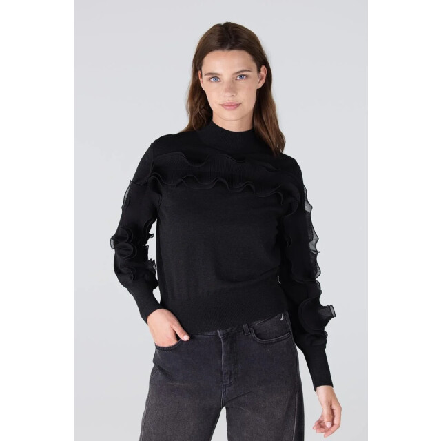 Jansen Amsterdam Barbara fn155 with sleeve ruffels antraciet FN155 large