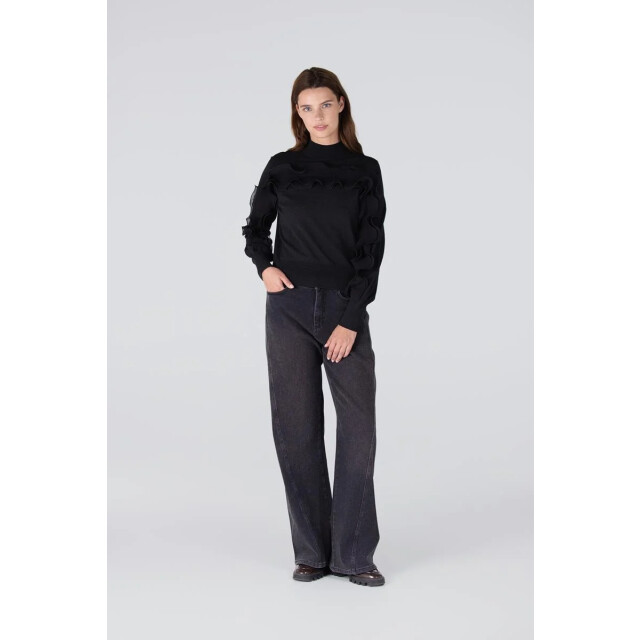 Jansen Amsterdam Barbara fn155 with sleeve ruffels antraciet FN155 large