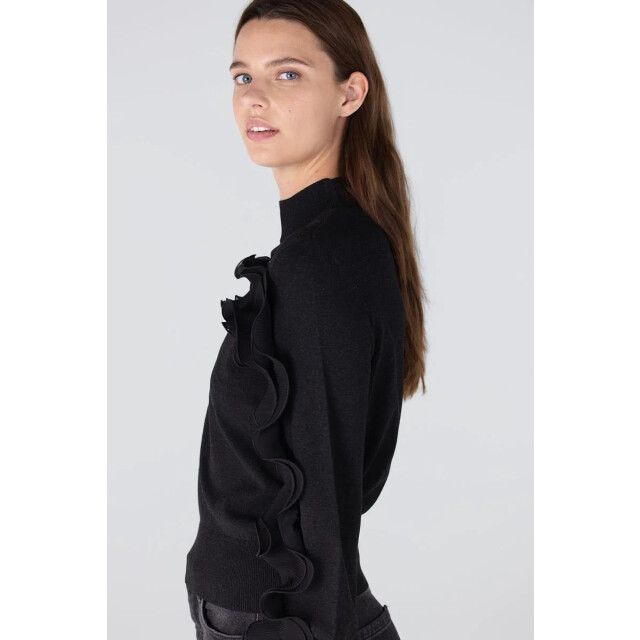 Jansen Amsterdam Barbara fn155 with sleeve ruffels antraciet FN155 large