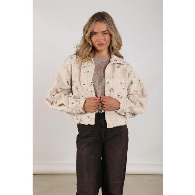 Nukus Nkf13018 9 milou jacket embroidery sand NKF13018  9 large Nukus Nkf13018 9 milou jacket embroidery sand NKF13018  9 large