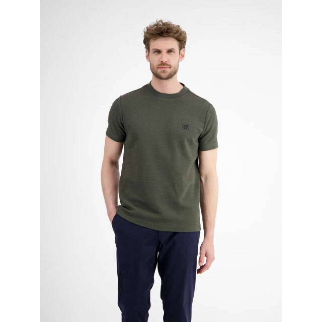 Lerros Heren t-shirt- 2583030 661 nordic olive Lerros shirt 2583030 661NordicOlive large