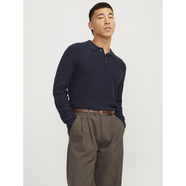 Jack & Jones Sandri knit polo ls 12284506-NIG-M large