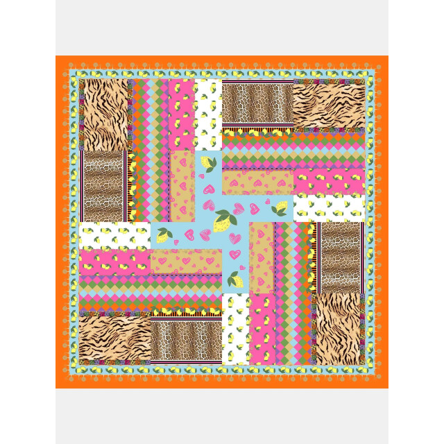 Mucho Gusto Poncho portinatx tropisch patchwork Poncho Portinatx Tropisch patchwork large