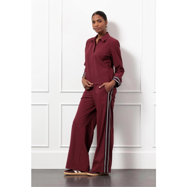 Studio Anneloes iggy tape trousers 13192 3002 bordeaux 06541.640.0038 large