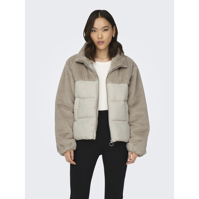 Only onlwanja fur puffer mix jacket cc o 15292945 moonbeam 06111.180.0006 large