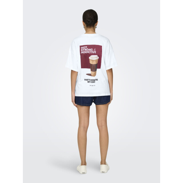 Only onlvivvi life s/s lovely top jrs 15346761 bright white 06011.100.0266 large