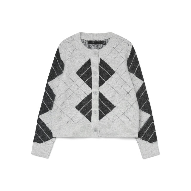 Vero Moda vmdae ls o-neck cardigan 10334877 light grey melange 06741.910.0029 large