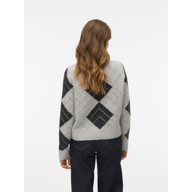 Vero Moda vmdae ls o-neck cardigan 10334877 light grey melange 06741.910.0029 large