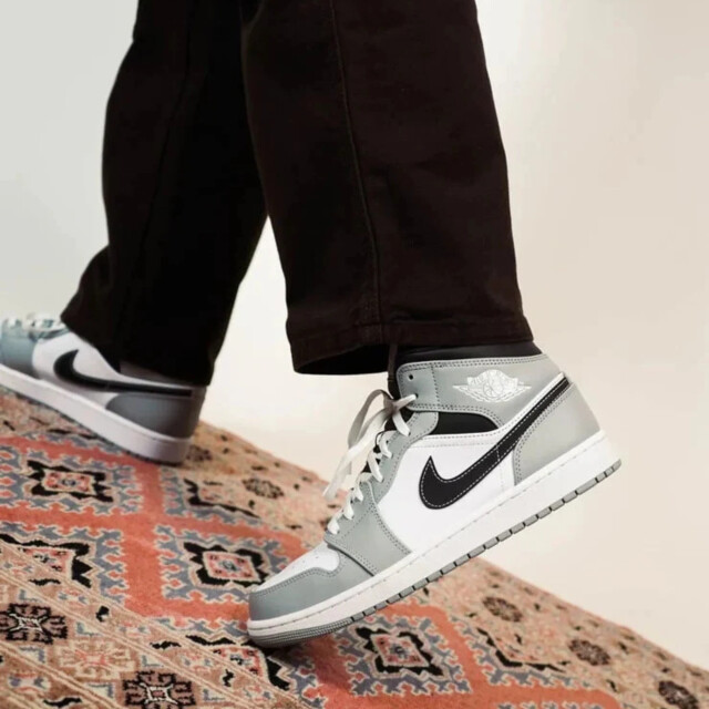 Nike Air jordan 1 mid light smoke grey anthracite 554724-078 large