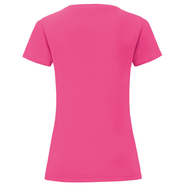 Fruit of the Loom Dames iconic combed cotton t-shirt UTLT5720_fuchsia large