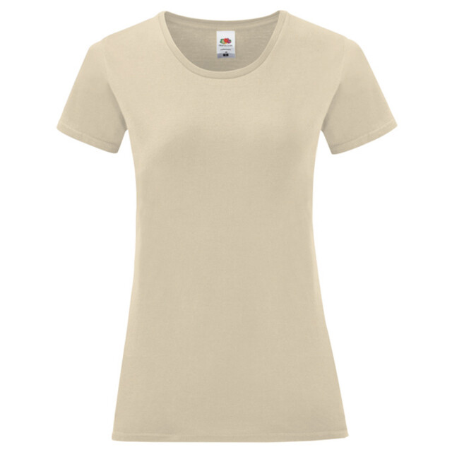 Fruit of the Loom Dames iconic combed cotton t-shirt UTLT5720_natural large