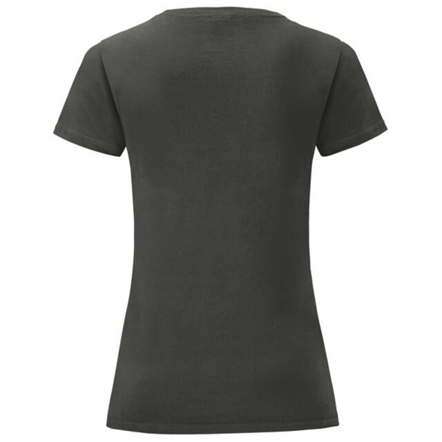 Fruit of the Loom Dames iconic combed cotton t-shirt UTLT5720_lightgraphitesolid large