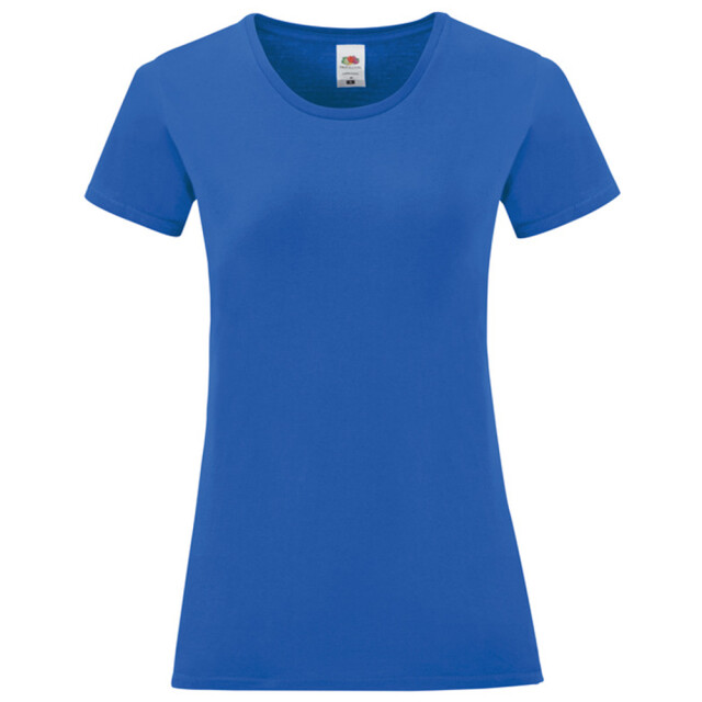 Fruit of the Loom Dames iconic combed cotton t-shirt UTLT5720_royalblue large