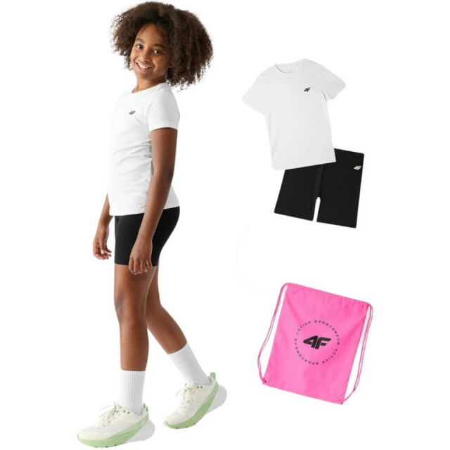 4F Kinderen/kinderen f019 sportset UTPP6449_whiteblackpink large
