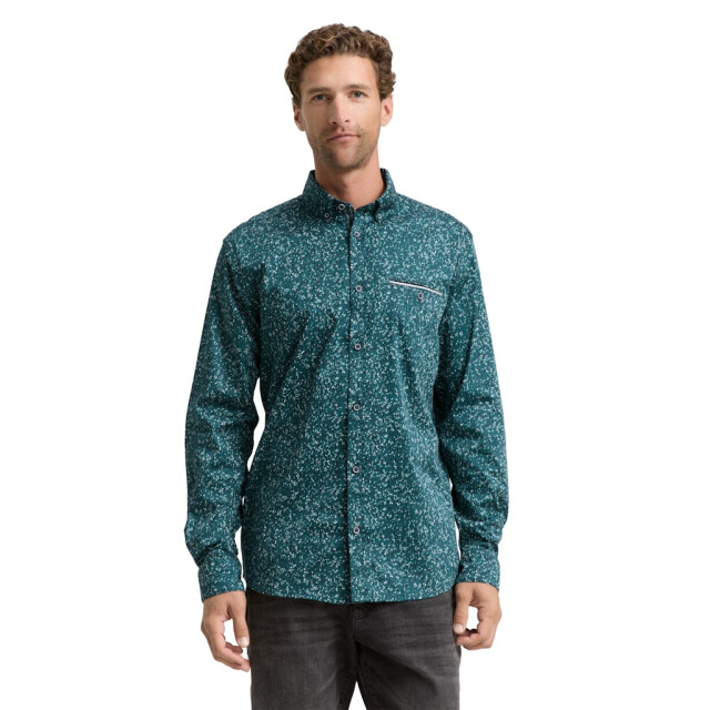 Tom Tailor Coulrful printed stretch shirt dessin 5309.29.0008 large