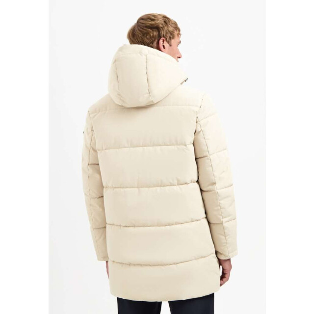 No Excess Jacket long parka hood padded cream 29630921-016 large