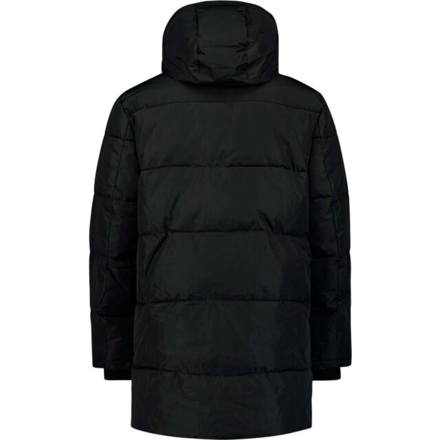 No Excess Jacket long parka hood padded black 29630921-020 large