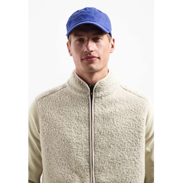 No Excess Sweater vest full zip teddy sleeve sand 29100922-015 large