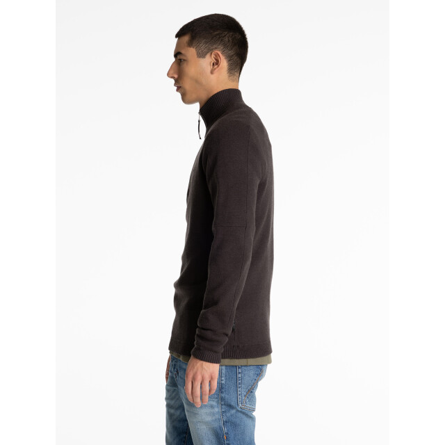 Chasin' Oscar half zip dark.brown 31150003-E73 large