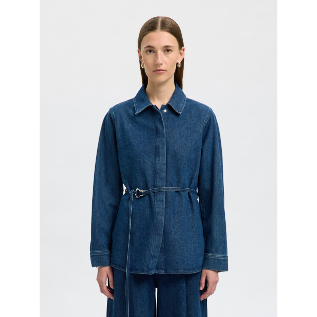 Selected Femme slfrelaxed selma-noa ls denim shirt 16098758 medium blue denim 06615.265.0126 large