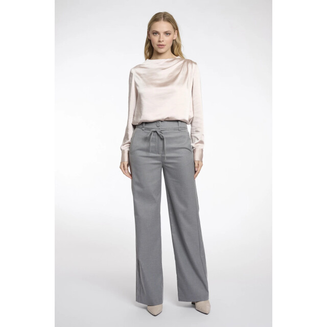 Rino & Pelle Charleeshort.7002512 rino en pelle short length straight leg pants grey melange CharleeShort.7002512 Grey melange large