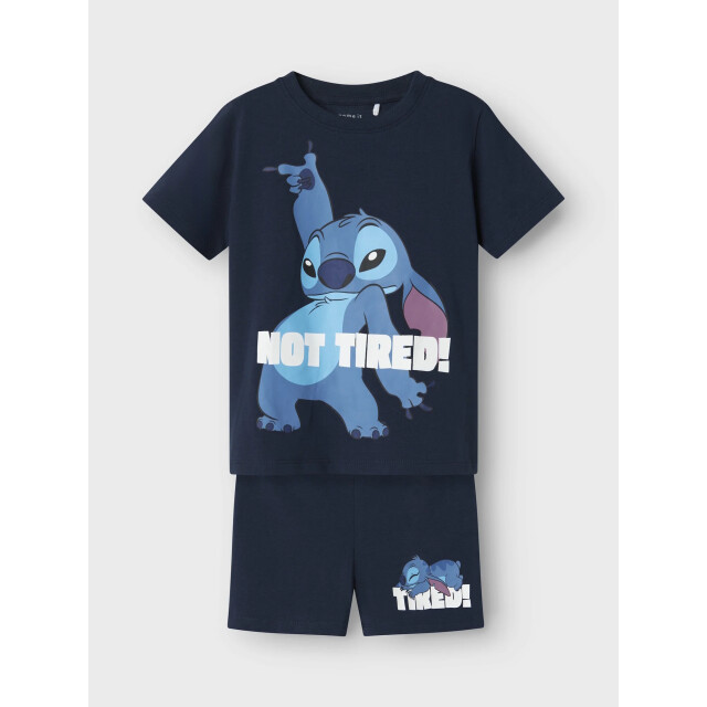 Name It Jongens korte pyjama set shortama nmmarush stitch donker 13243004-Navy Blazer large