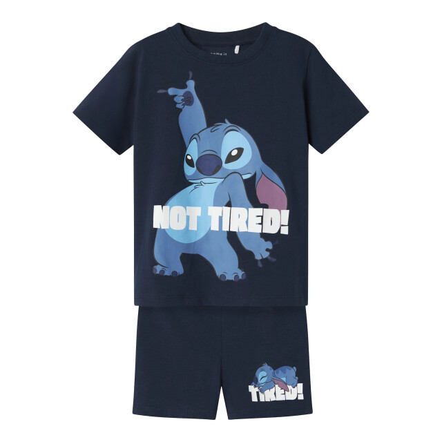 Name It Jongens korte pyjama set shortama nmmarush stitch donker 13243004-Navy Blazer large