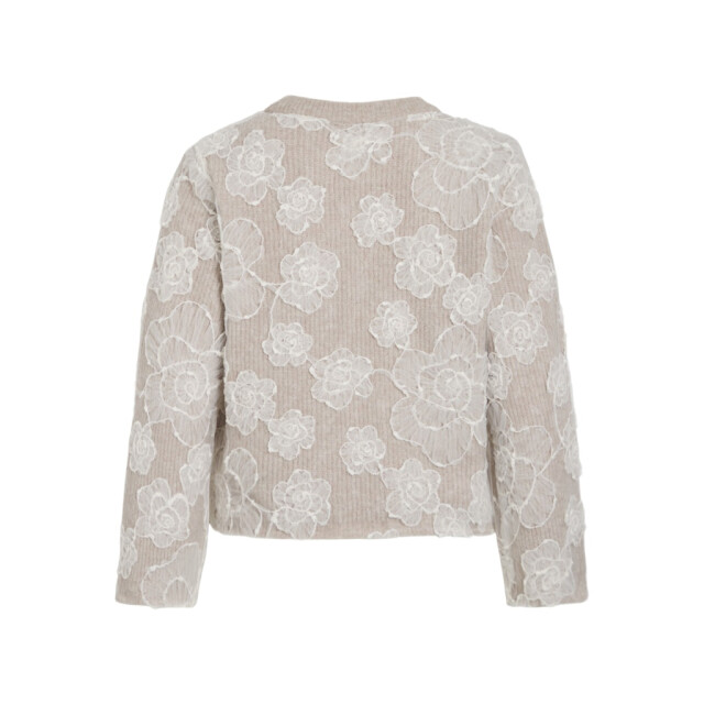 Vila Vihayden o-neck ls embroidery knit top zand dessin 4219.06.0003 large Vila Vihayden o-neck ls embroidery knit top zand dessin 4219.06.0003 large