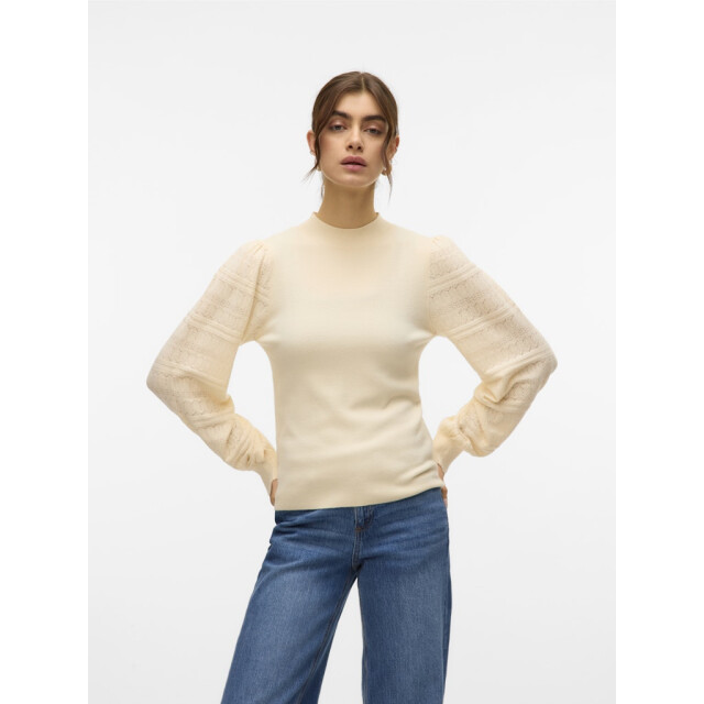 Vero Moda Vmnewlimone ls highneck pullover boo ecru 4219.03.0077 large