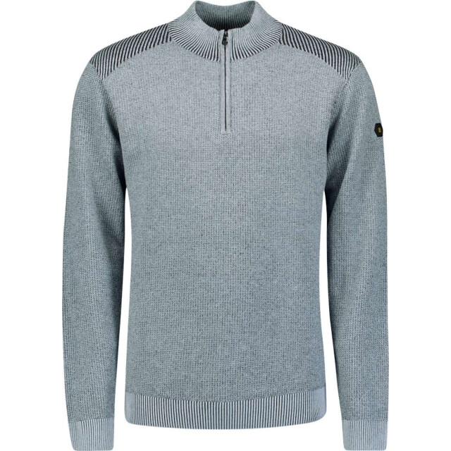 No Excess Pullover half zip plated structure dusty blue 29230813SN-138 large